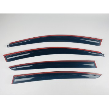 Дефлекторы окон Renault Megane IV 2016+ Sedan с нерж. хром полоской-5